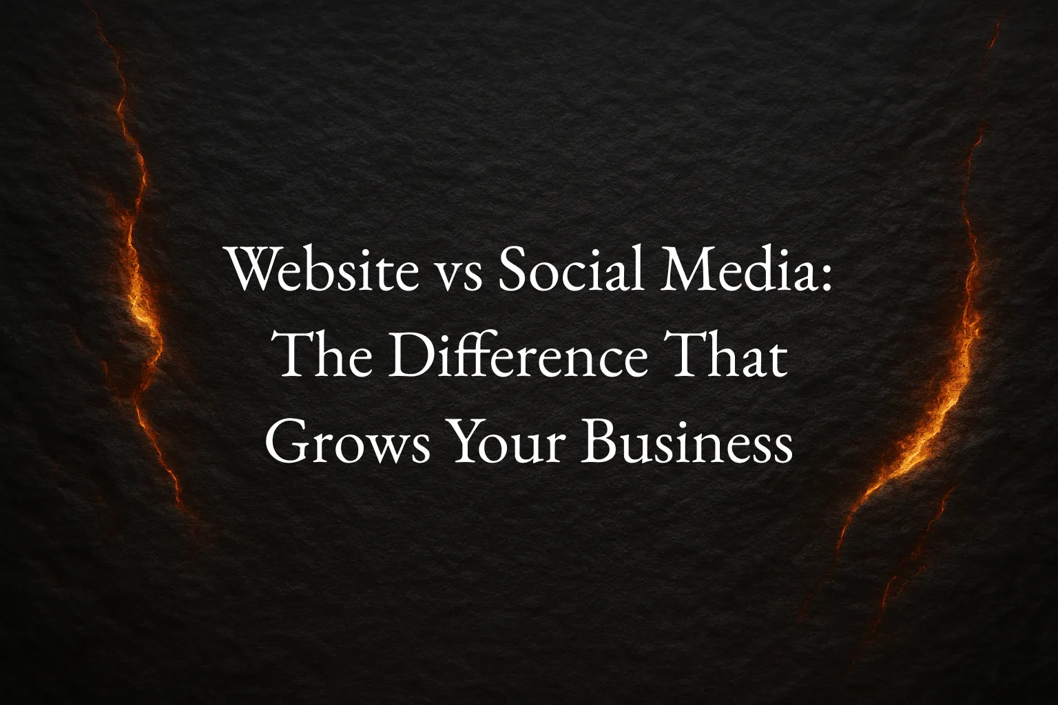 Website vs Social Media comparison: professional website building trust vs social media building awareness