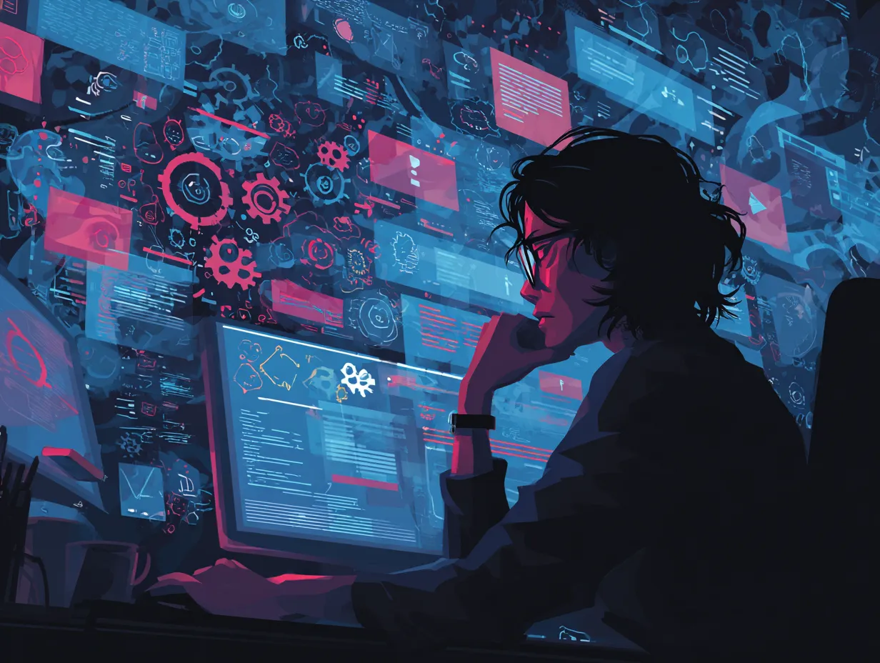 Specialista web professionale che lavora su un sito - supporto dedicato